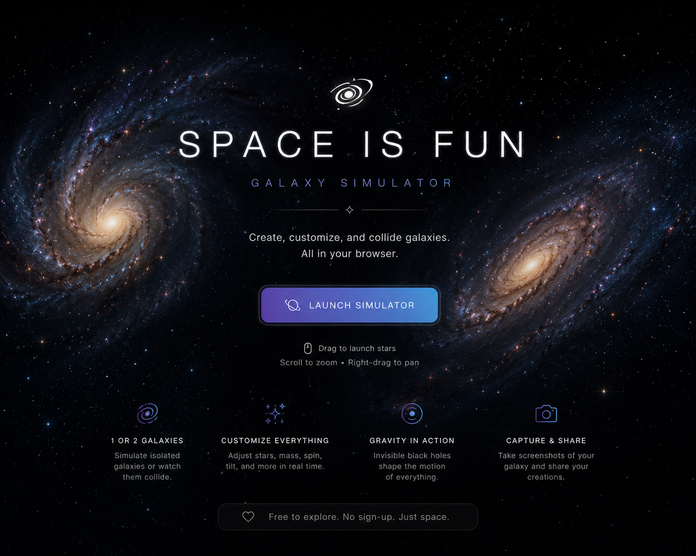 Space Is Fun Galaxy Simulator